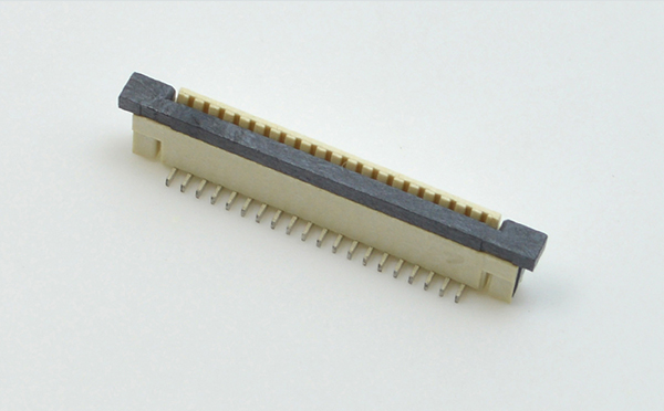 接插件FFC/草莓视频黄污 1.0MM 7P 一字脚 立贴带锁 扁平电缆连接器