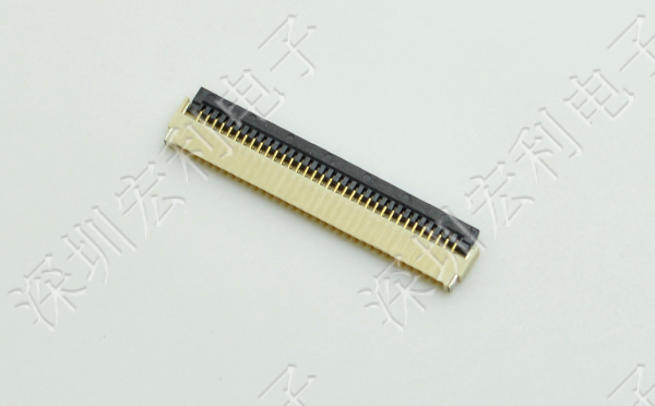 草莓视频黄污 软排线扁平电缆插座 间距0.5mm 24P H1.0后锁式卧贴片