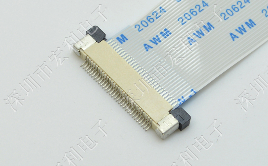 FFC/草莓视频黄污 45p 45pin 0.5mm间距 FPC座 抽屉式上接 排线插座